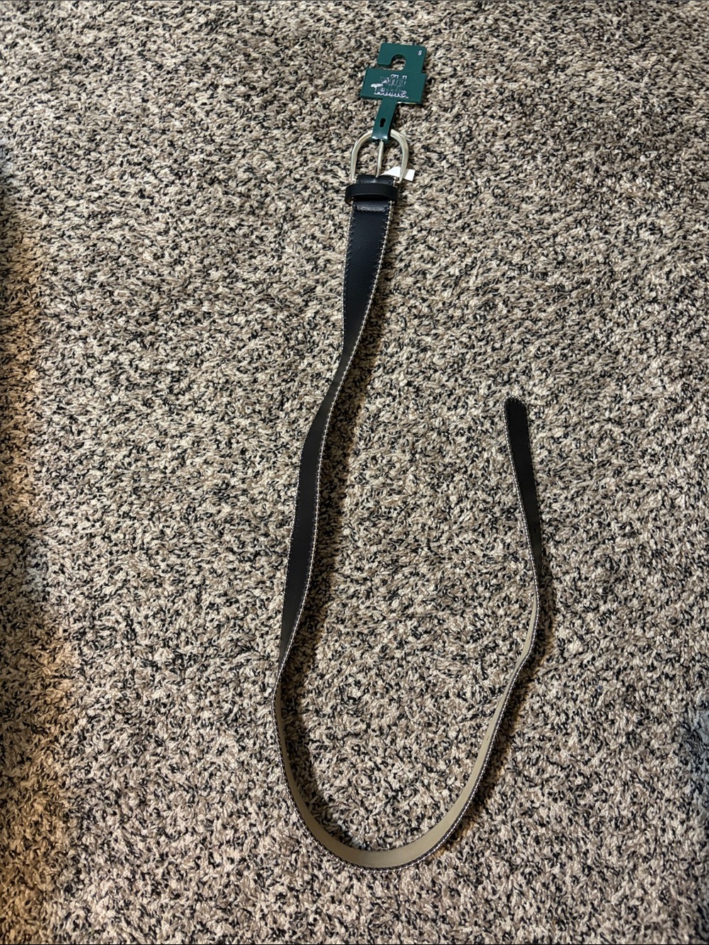 wild fable Black Beaded Belt with Silver Buckle
